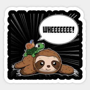 Sloth Turtle Snail Turtle Gifts for Turtle Lovers Sloth Sticker